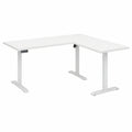 Scrivania Angolare Elettrica Regolabile con Motore, 180x159 cm, Bianco
