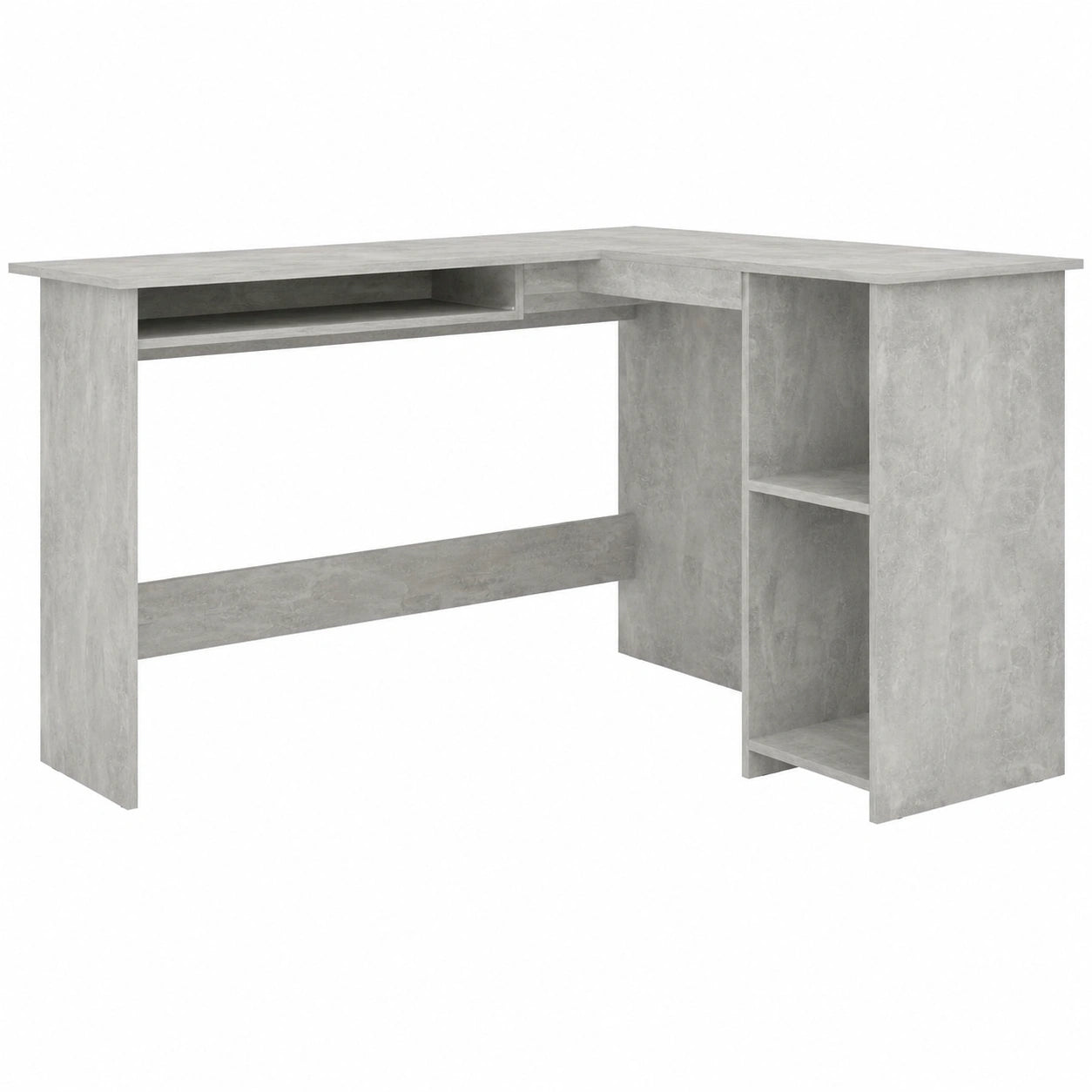 Scrivania Angolare Grigia per Ufficio e Studio 120x140x75 cm