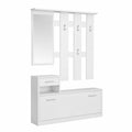 Mobile da Ingresso Vicco Billy con Scarpiera e Cassetto, Bianco, 25x191 cm