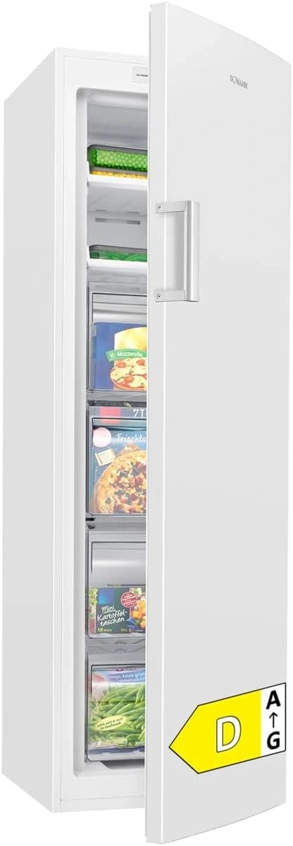 Congelatore, 204 l, 171 cm, 39 dB, silenzioso, Bianco