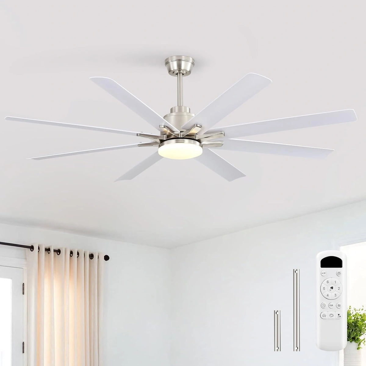 Sofucor 132, Ventilatore da soffitto, 132 cm, con telecomando