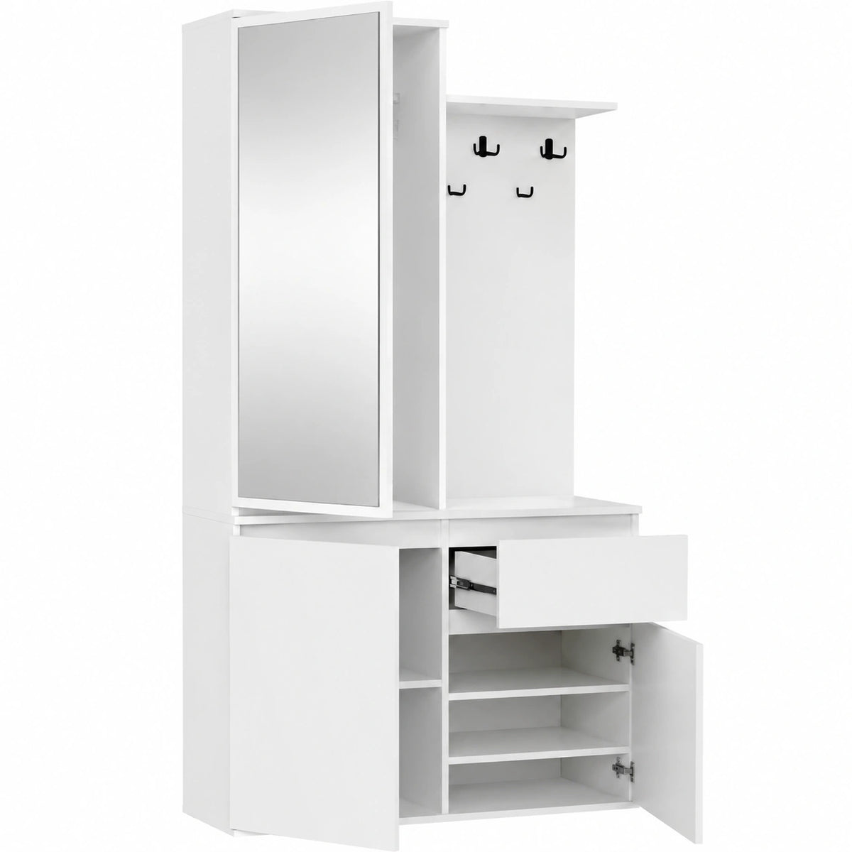 Armadio Ingresso Moderno AKORD 95 cm con Scarpiera e Panca