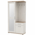 Appendiabiti Elegante con Specchio per Ingresso, Stile Moderno, 100x191x38 cm, Rovere San Remo