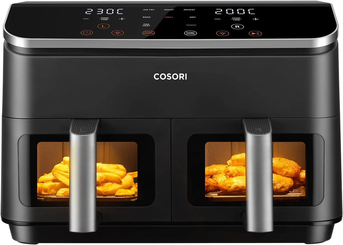 Cosori, Friggitrice ad aria, 8,5 Litri, Nero