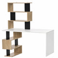 Scrivania Ufficio Multicolore con Libreria Integrata, 120x60x148 cm