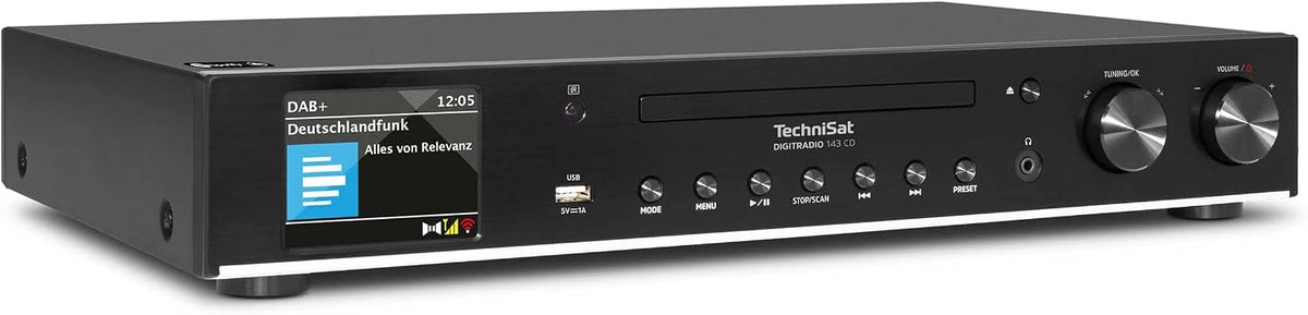 TechniSat DIGITRADIO 143, Letto, 43,5 cm, con Wi-Fi, con Bluetooth, con telecomando, Nero