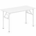 Tavolo Pieghevole per Computer 100x60 cm Scrivania Bianca per Ufficio e Casa
