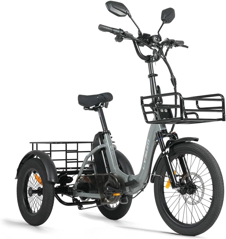 Triciclo, Bicicletta elettrica, 48 V, 20 Ah, 150 km, pieghevole