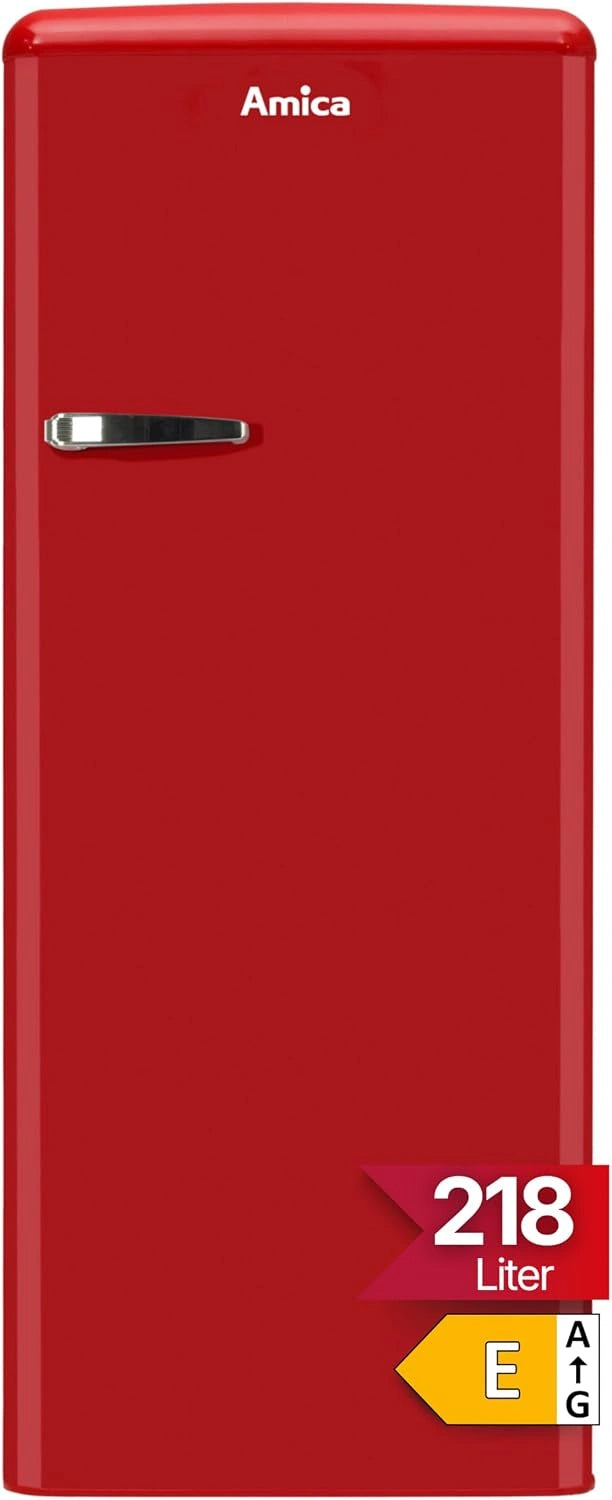 Amica KSR 364, Congelatore, 218 L, a LED, Rosso