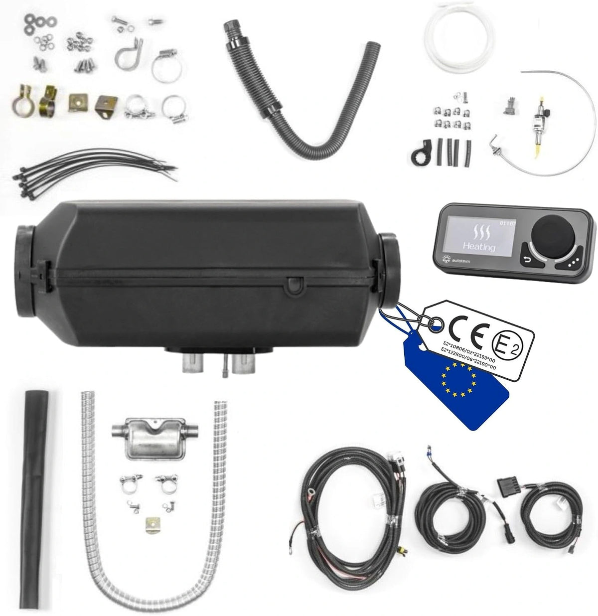 Autoterm, Riscaldatore elettrico, 4KW, 12V, a LED, silenzioso