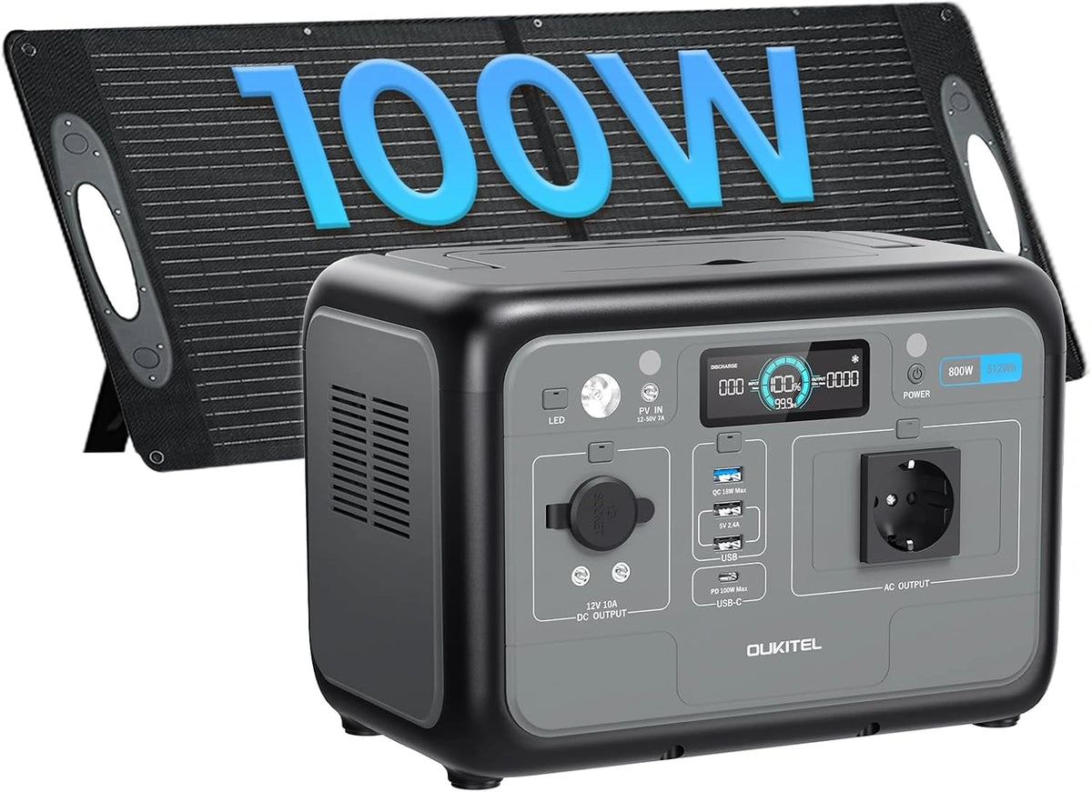 OUKITEL P800, Stazione di alimentazione portatile, 800 W, 1600 W, 100 W, portatile