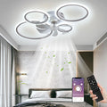 Ventilatore da soffitto, 96 W, con telecomando, a LED, con controllo intelligente