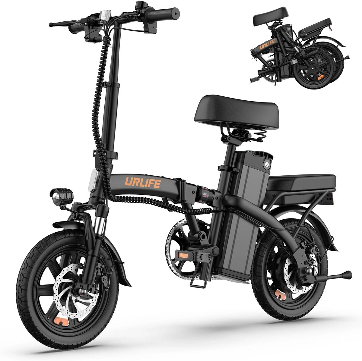 URLIFE, Bicicletta elettrica, 48V, 7.5Ah, 60 km, pieghevole