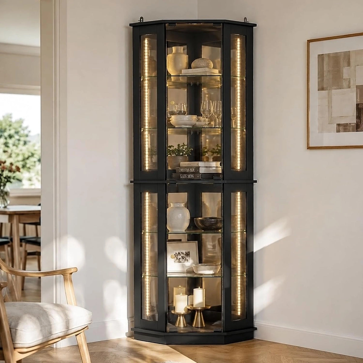 Caldion, Prodotto per casa e tempo libero, 175 cm, a LED, Nero