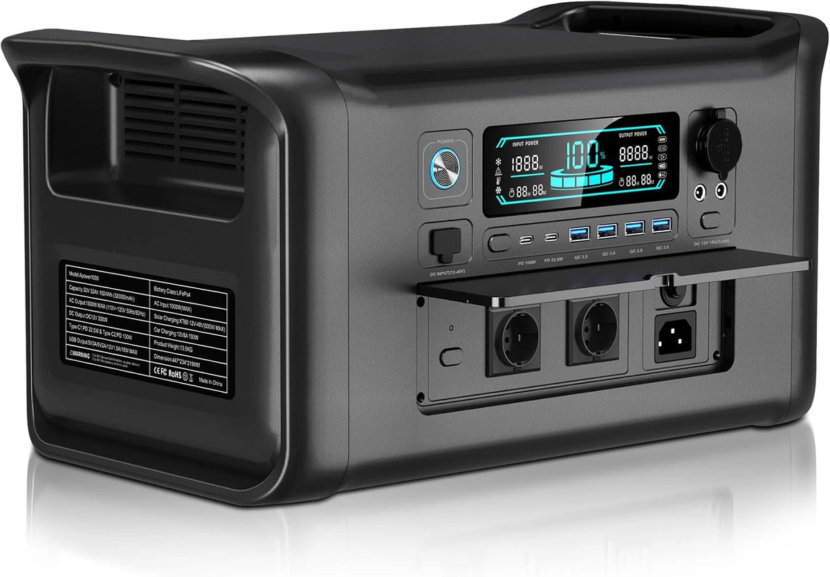 AP1000, Stazione di alimentazione portatile, 1800W, 1024Wh, 100W, portatile