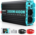 Inverter SUDOKEJI 2000W/4000W, Prodotto per casa e tempo libero, 2000W, 4000W, 12V, con telecomando, con display digitale, con tecnologia inverter