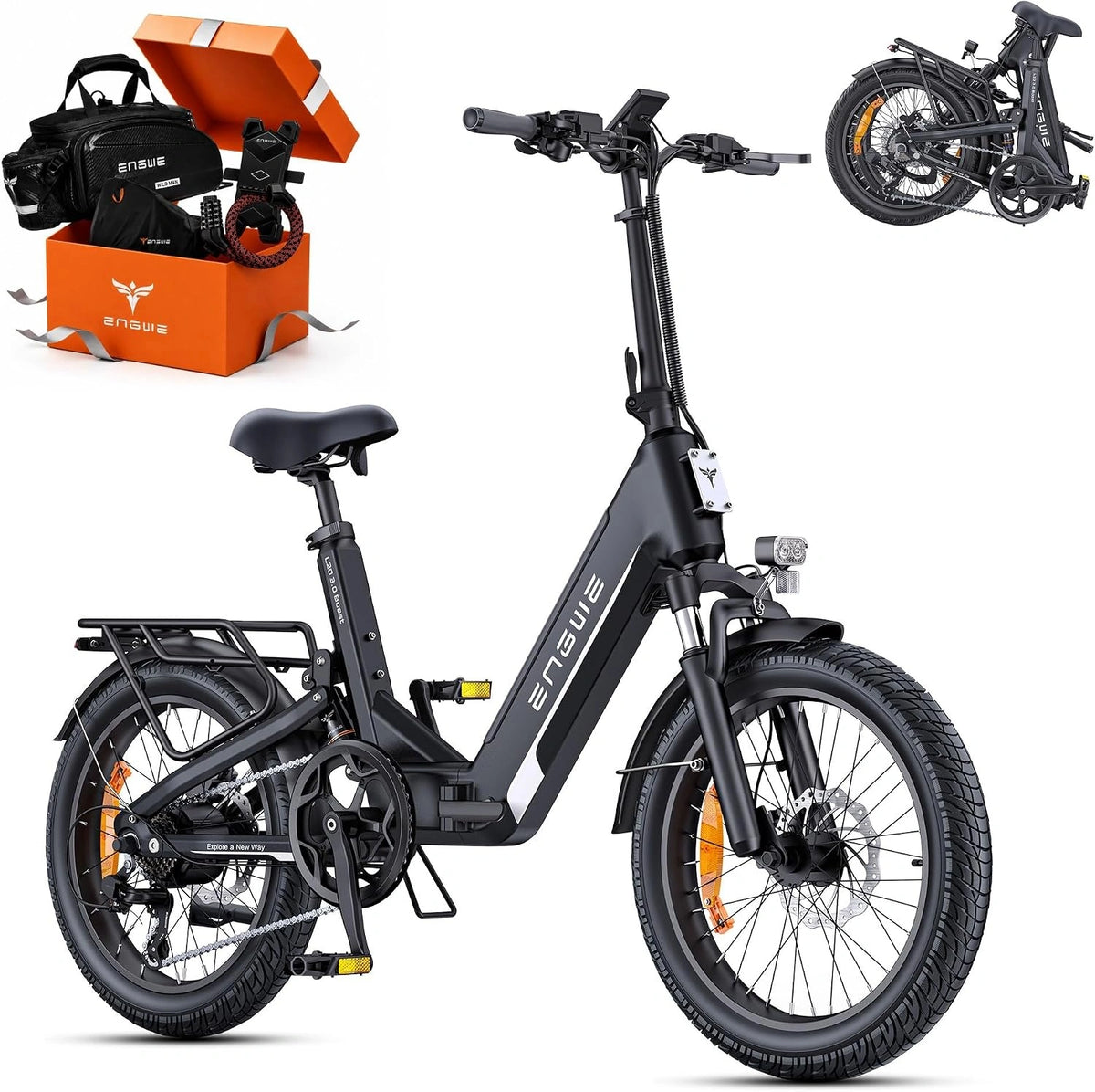 ENGWE, Bicicletta elettrica, 48V, 13.5Ah, con controllo intelligente
